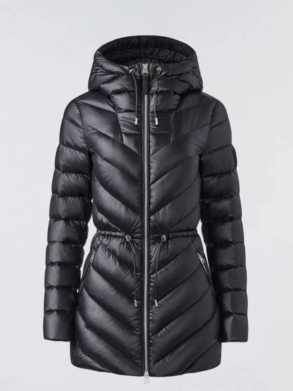 Mackage Black Quilted Hooded Down Puffer Coat